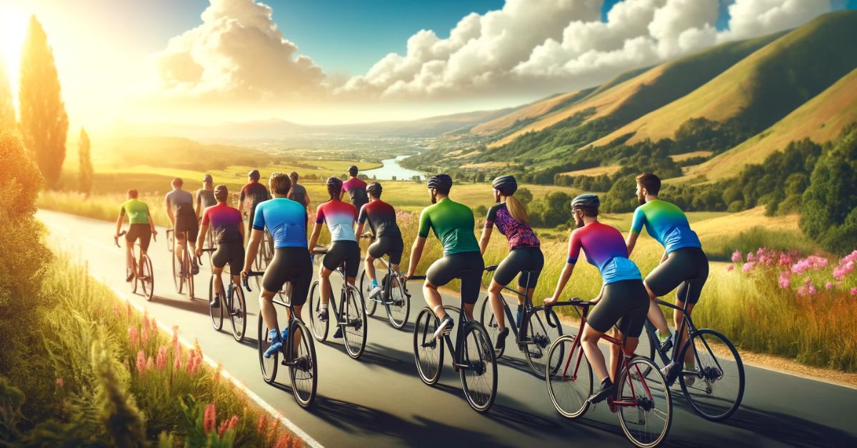 Cyklister i cykeltrøjer